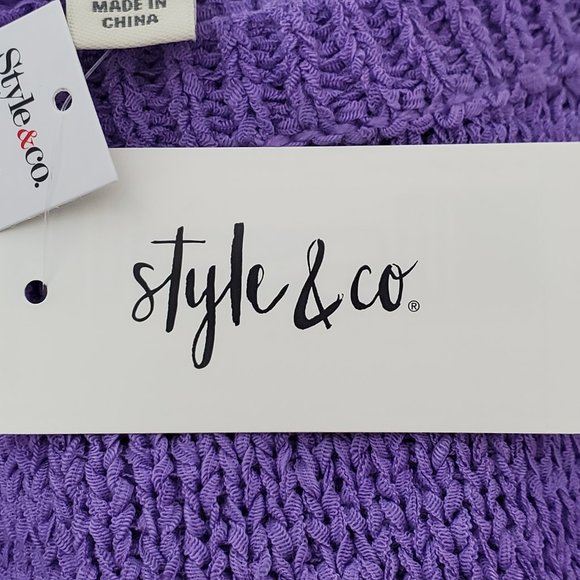 Style & Co Loose Weave Mixed Stitch Sweater NEW NWT Size XL - Picture 10 of 11